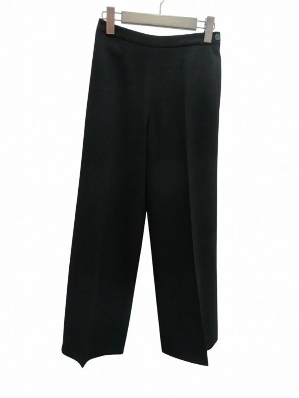 Chanel Wide Pants Wool Black 36